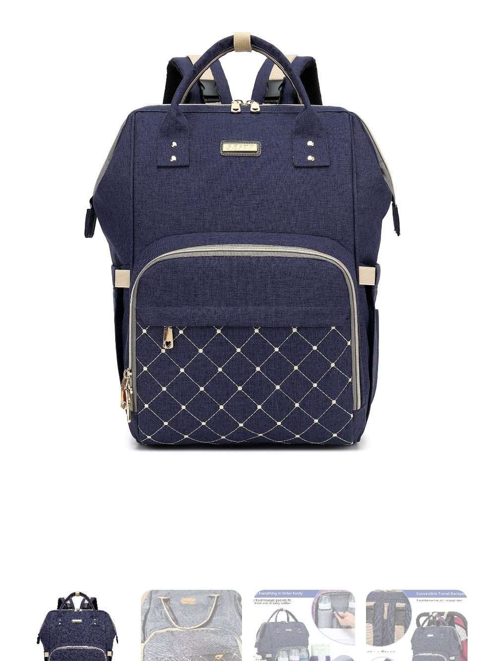 New Navy Multifunctional Diaper Backpack